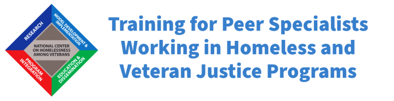 Training for Peer Specialists Working in Homeless and Veteran Justice Programs